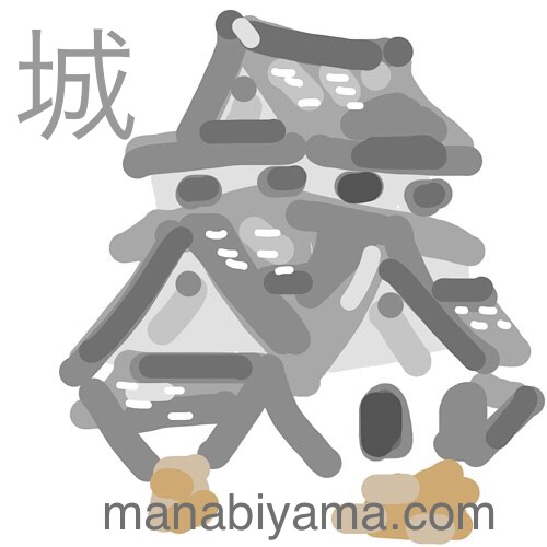 ”絵しりとり・城”